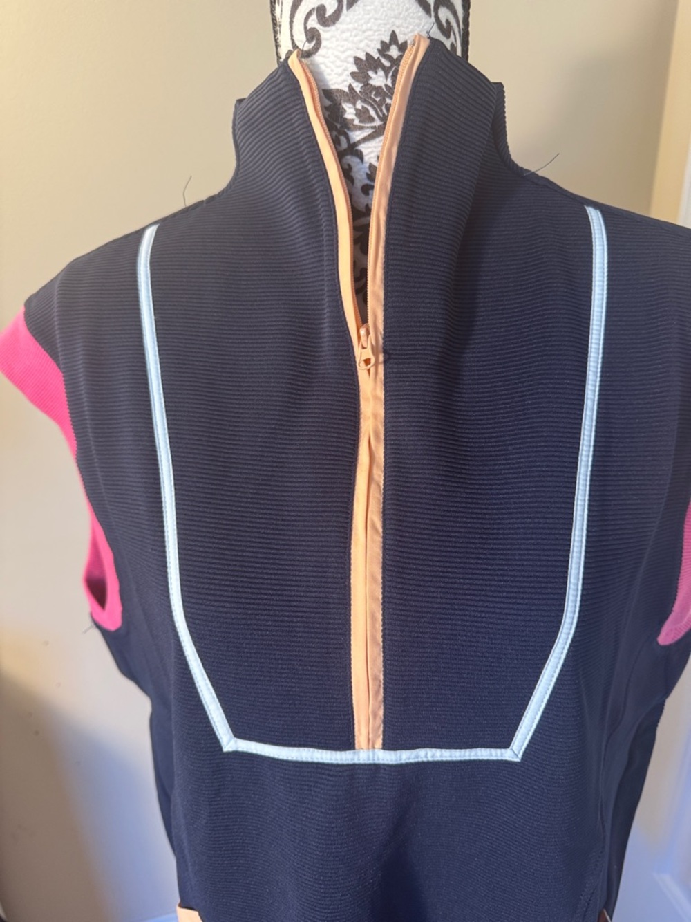 Simply Southern Sleeveless Navy Blue Zip-Up Golf, Tennis, Pickle Ball Dress NWT - Picture 7 of 9